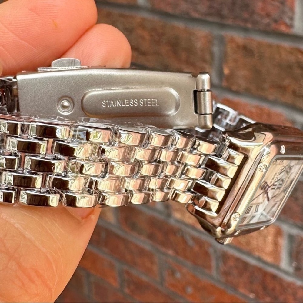Panthere Classic Rectangle Stainless Steel Watch - Picture 9 of 13